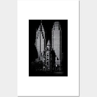 Gooderham Flatiron Building And Toronto Downtown No 2 Posters and Art